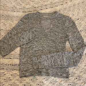 Long sleeve chest cut shirt